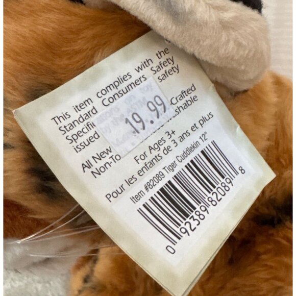 2005 Cuddlekins Wild Republic Tiger Plush Toy 12"  Stuffed Animal - Picture 2 of 7